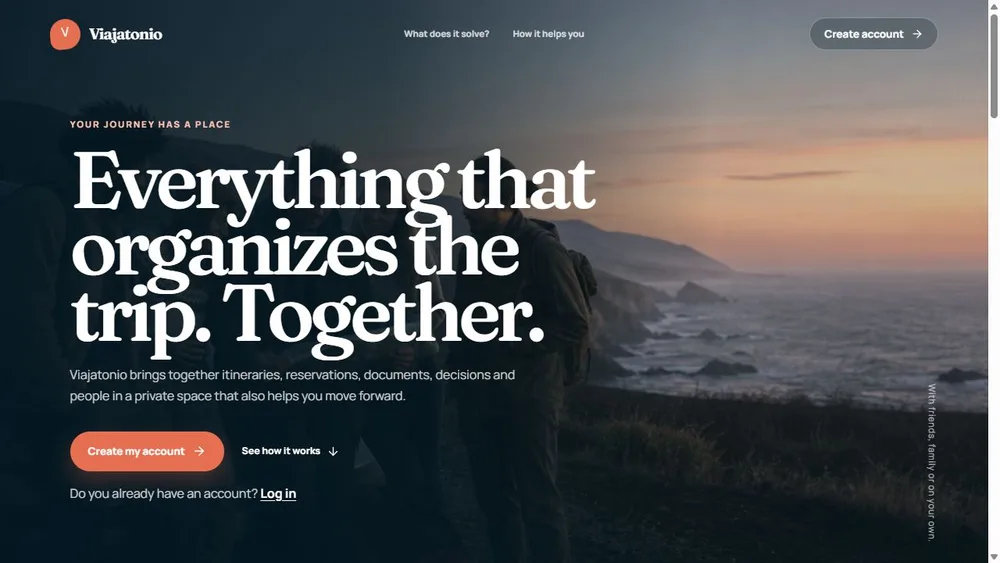 Website screenshot: Viajatonio